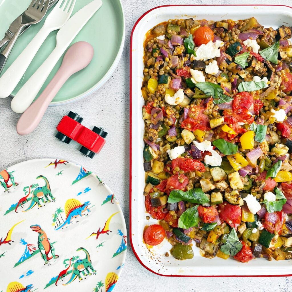Easy Rainbow Traybake