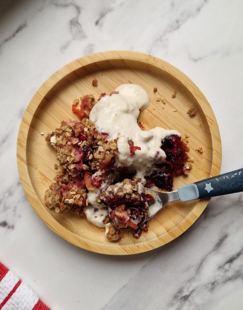 Apple and Forest Fruits Marzipan Crumble